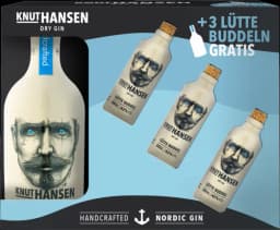 Gin 42% GP 0,5l+Gin 3x0,05l von KNUT HANSEN