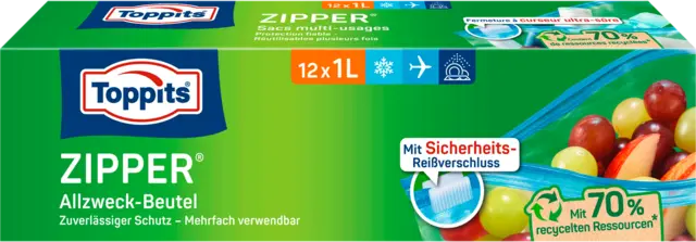 Zipper® Allzweck-Beutel 1 l von TOPPITS