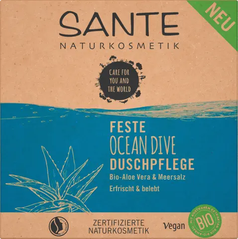 Feste OCEAN DIVE Duschpflege Bio-Aloe Vera & Meersalz von SANTE