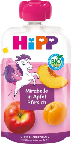 Bio Hippis Mirabelle in Apfel-Pfirsich ab 1 Jahr von HIPP