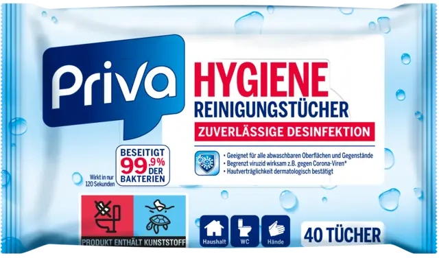 Hygiene Reinigungstücher von PRIVA