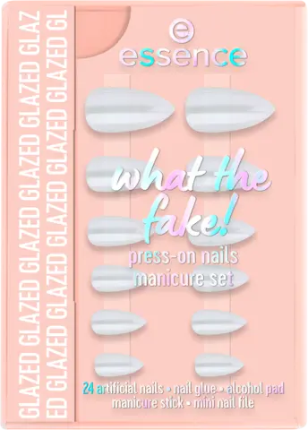 What the Fake Press-On Nails Glazed 01 von ESSENCE