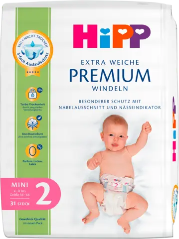 Babysanft Windeln Mini Gr.2 4-8kg von HIPP