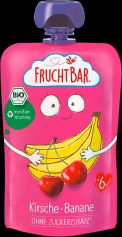 Bio Früchtepüree Kirsche Banane von FRUCHTBAR