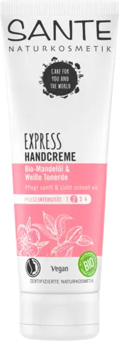 Express Handcreme Bio-Mandelöl & weiße Tonerde von SANTE