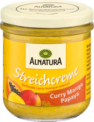 Bio Streichcreme Curry Mango Papaya von ALNATURA