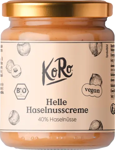 Bio Helle Haselnusscreme von KORO