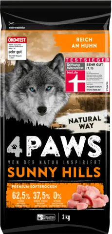 Sunny Hills reich an Huhn von 4 PAWS