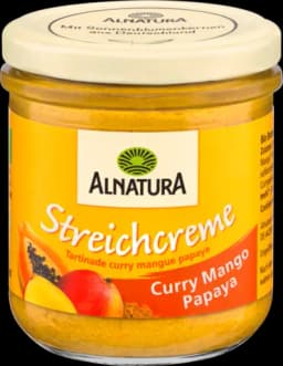 Streichcreme Curry Mango Papaya von ALNATURA