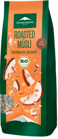 Bio Roasted Müsli mit Vollkorn-Dinkel von SCHNEEKOPPE
