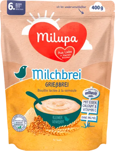 Miluvit Milchbrei Grießbrei ab dem 6. Monat von MILUPA