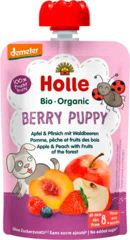 Demeter Berry Puppy Pouchy Apfel & Pfirsich ab dem 8.Monat von HOLLE