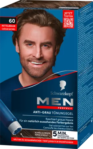 Men Perfect Anti-Grau-Tönungs-Gel 60 Natur Mittelbraun von MEN PERFECT
