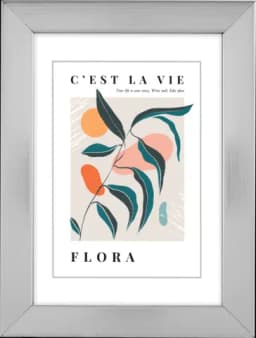 Bilderrahmen Flora Kunststoff silber 10 x 15 cm von HAMA