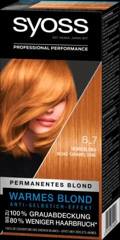 Coloration 8-7 honigblond Stufe 3 von SYOSS