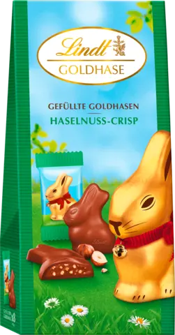 Goldhase gefüllt Haselnuss-Crisp von LINDT