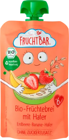 Bio Quetschie Früchtebrei mit Hafer von FRUCHTBAR