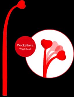 Tintenroller HB Wackelherz Strichs 0,5mm von TRENDHAUS