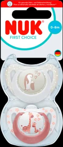 Silikon-Schnuller First Choice 0-6 Monate sortiert von NUK