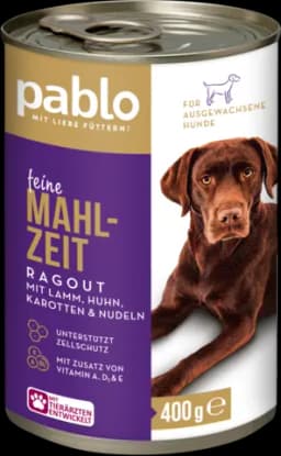 Ragout mit Lamm Huhn Nudeln und Karotten von PABLO