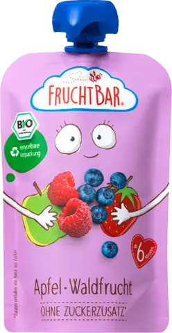 Bio Fruchtpüree Apfel & Waldfrucht von FRUCHTBAR