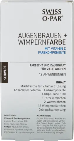 Augenbrauen und Wimpernfarbe schwarz von SWISS O PAR