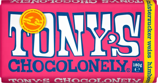 Weiße Schokolade Himbeer Knisterzucker von TONY'S