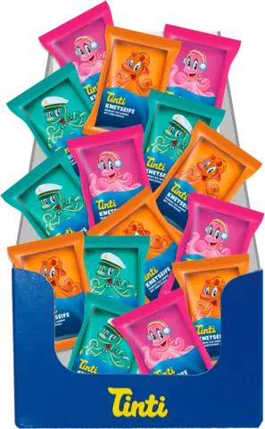 Knetseife orange/pink/mint von TINTI