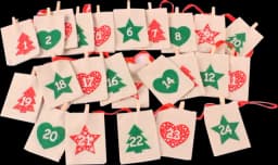 Adventskalender Jute hell 24-teilig von BOLTZE