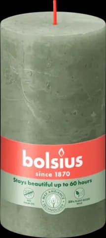 Stumpenkerze fresh olive 130 x 68 mm von BOLSIUS