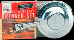 Sicherheits-Brennerset Chrom mit Brennpaste von STYX