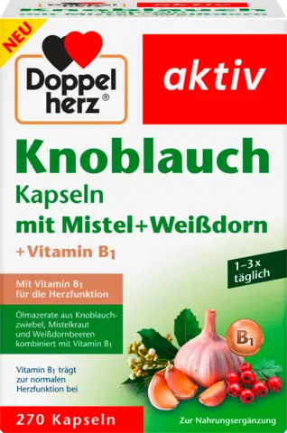 Knoblauch+Mistel+Weißdorn+Vitamin B1 von DOPPELHERZ