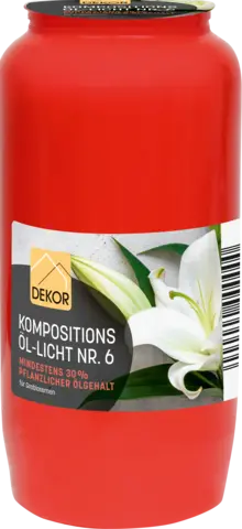 Kompositionsöllicht Nr. 6, rot von DEKOR