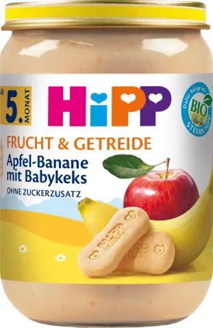 Bio Frucht & Getreide Apfel-Banane mit Babykeks ab 5. Monat von HIPP