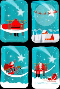 Taschenwärmer Weihnachtsmann in der Nacht sortiert von DIV.SAISONMARKEN