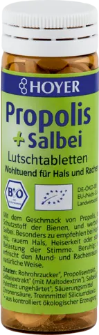 Bio Propolis & Salbei Lutschtabletten von HOYER