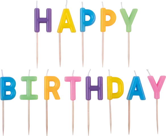 Buchstabenkerzen Happy Birthday von TIB