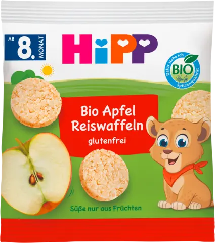 Bio Reiswaffeln Apfel ab 8. Monat von HIPP
