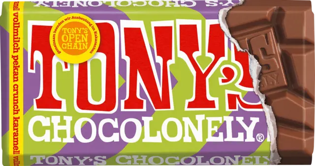 Vollmilch Pekan Crunch Karamell von TONY'S