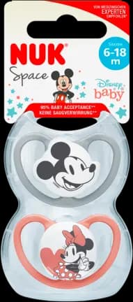 Disney Mickey Mouse Space Silikon-Schnuller 6-18 Monate Gr. 2 von NUK