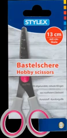 Bastelschere stumpf mit cm Skala von STYLEX