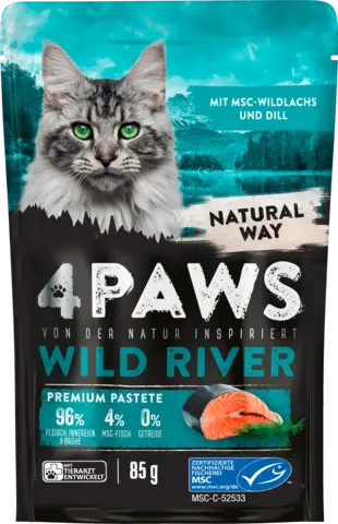 Wild River mit MSC-Wildlachs und Dill von 4 PAWS