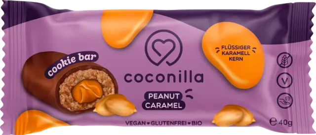 Bio Cookie Bar Peanut Caramel von COCONILLA