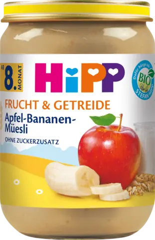 Bio Frucht & Getreide Apfel-Bananen-Müesli ab 8.Monat von HIPP