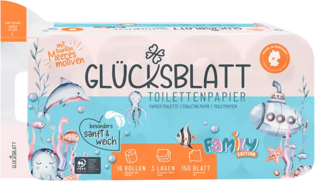 Toilettenpapier Wasserspaß 3-lagig von GLÜCKSBLATT
