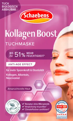 Kollagen Boost Tuchmaske von SCHAEBENS