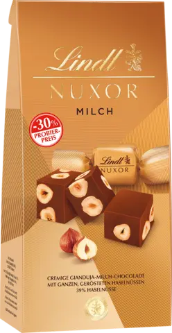 Nuxor Beutel Milch Promotion von LINDT