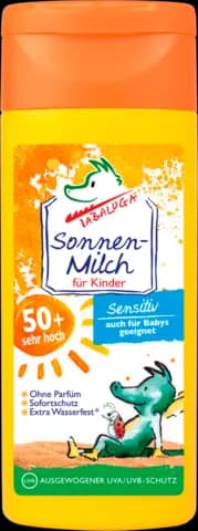 Sonnenmilch für Kinder LSF 50+ sehr hoch von TABALUGA