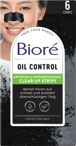 Tiefenreinigende Clear-Up Strips mit Aktivkohle von BIORÉ