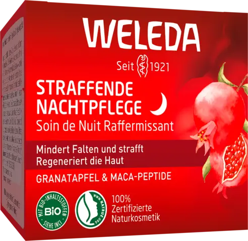 Straffende Nachtpflege Granatapfel & Maca-Peptide von WELEDA